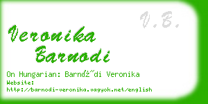 veronika barnodi business card